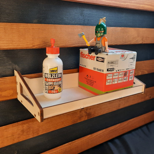 Werkzeugablage aus Holz für Werkzeugwand – Regal für Werkstatt Zubehör
